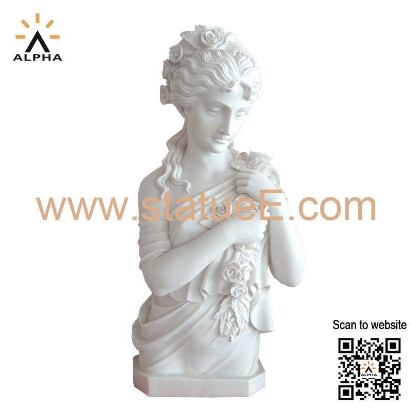 marble woman bust statue